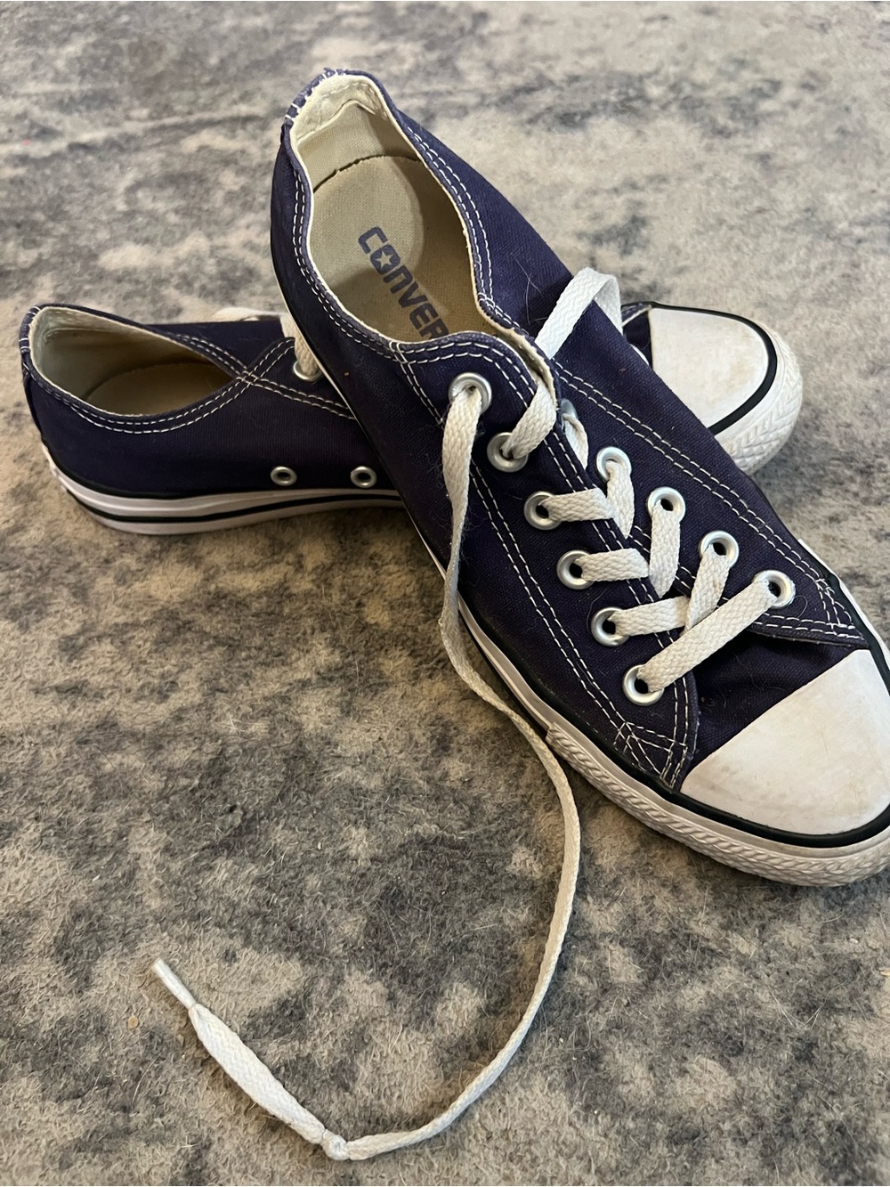 Converse W8 Purple Low Top Canvas Sneakers